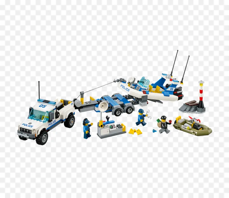 Lego 60045 Patrulla Policial De La Ciudad，Lego 60129 Barco De La Patrulla De La Policía De La Ciudad PNG