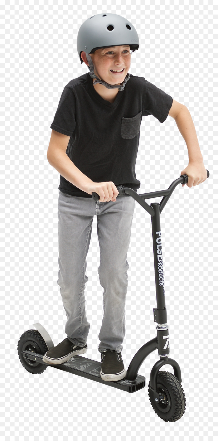 Niño En Scooter，Casco PNG