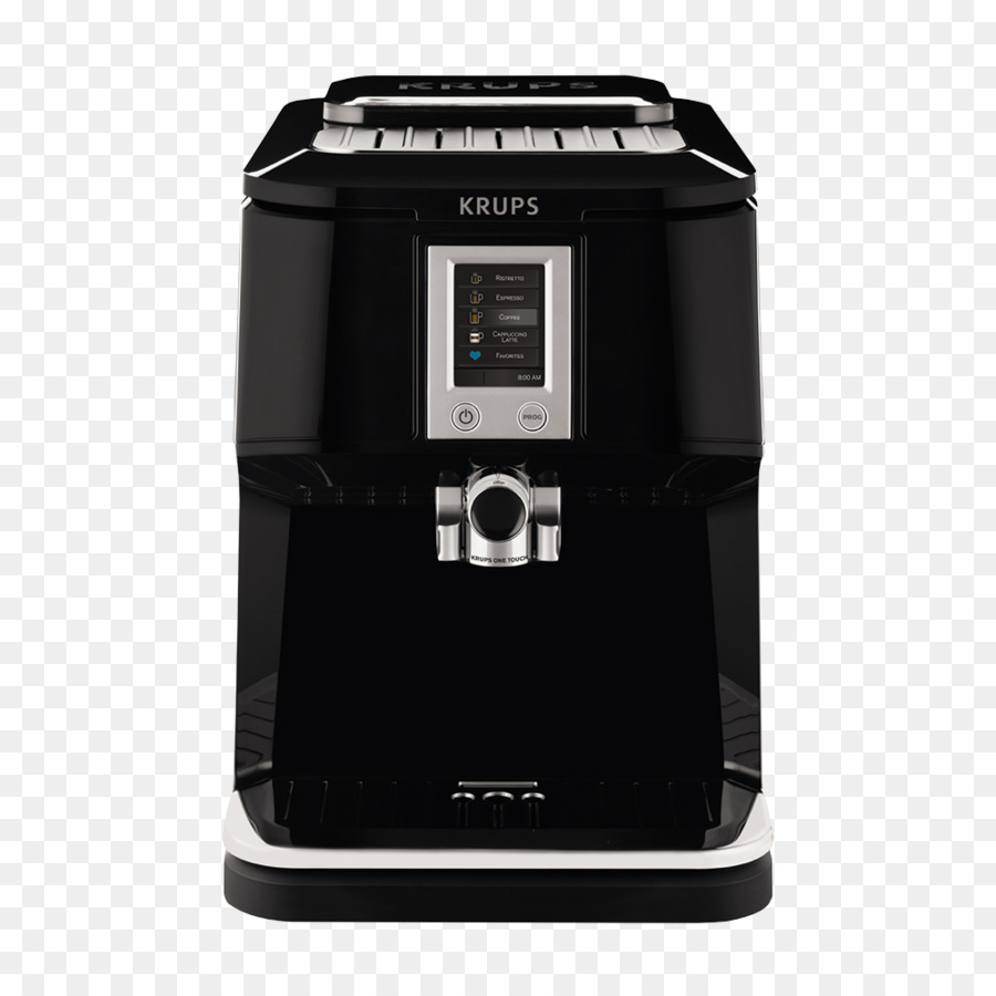 Café，Krups Ea850b Máquina De Café Con Cappuccinatore 15 Bar Blackstainless De Acero PNG