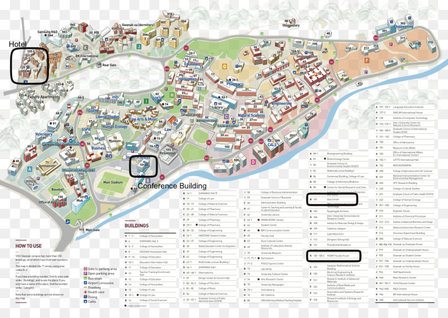 Mapa Del Campus，Edificios PNG