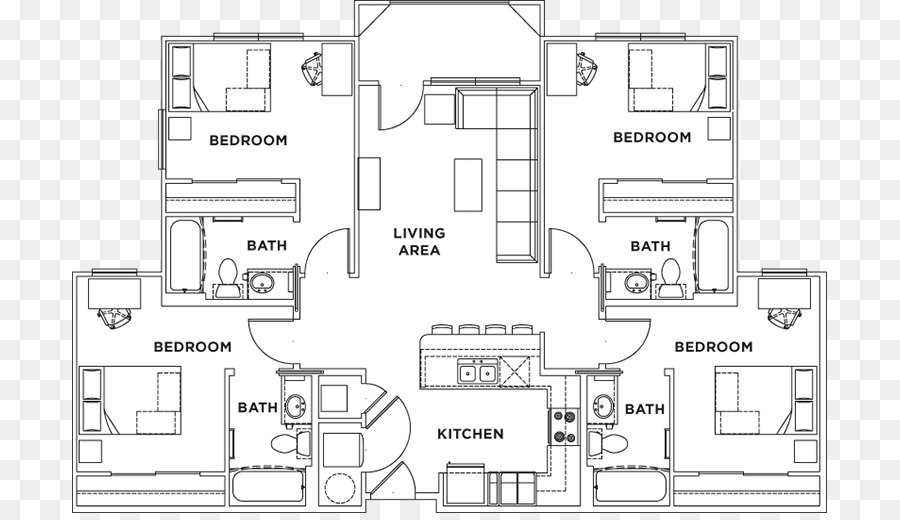 Plan De Piso，Zona Residencial PNG