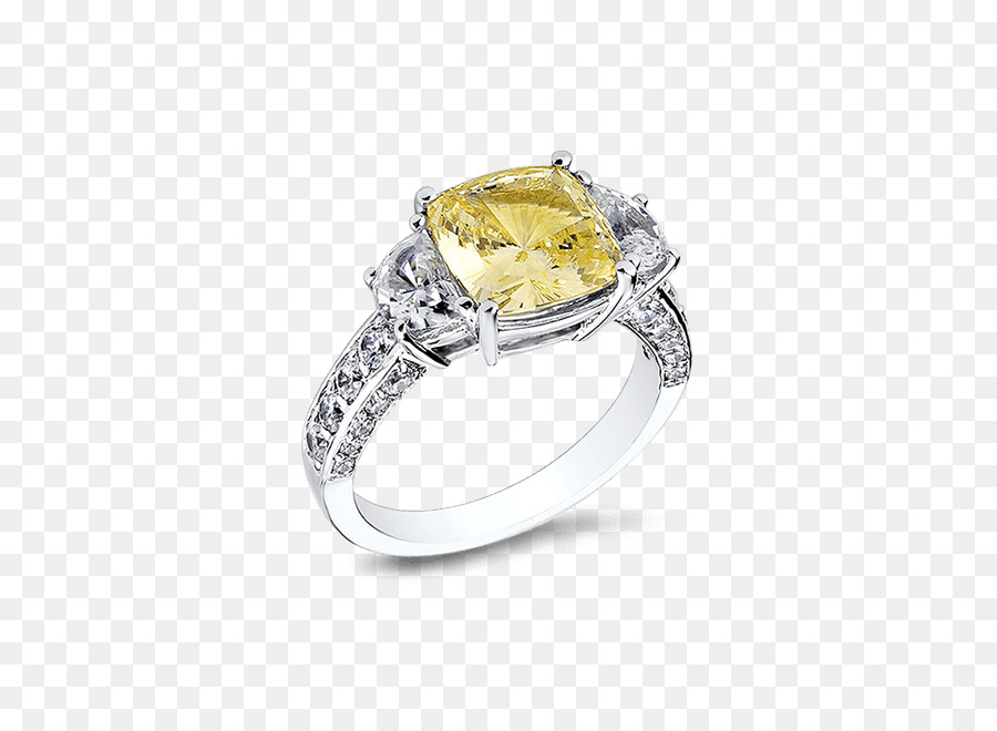 Anillo De Gema Amarilla，Diamante PNG