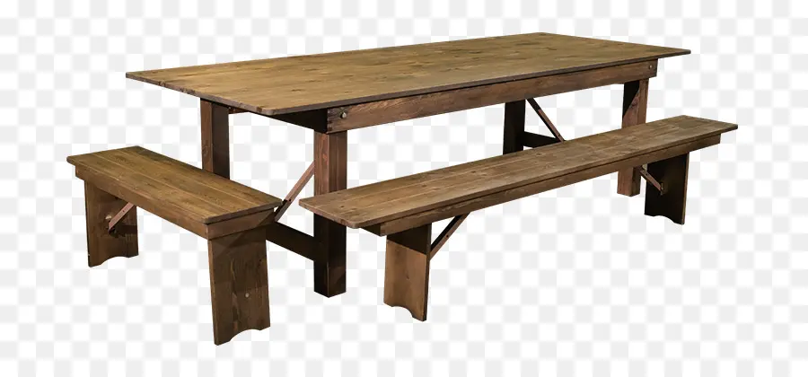 Mesa De Picnic De Madera，Banco PNG