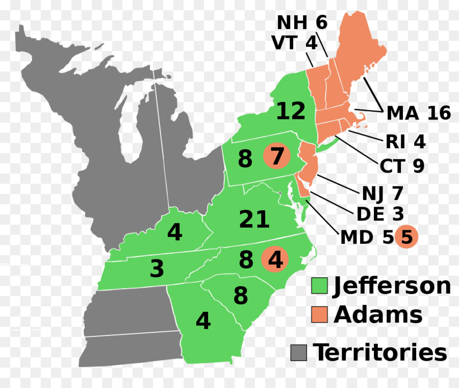 Elección Presidencial De Los Estados Unidos 1796，Elección Presidencial De Los Estados Unidos 1800 PNG