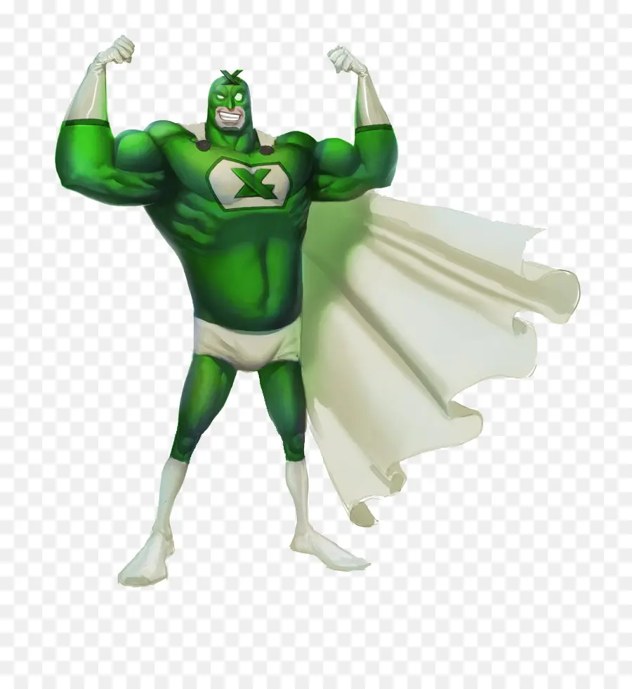 Superhéroe Verde，Muscular PNG