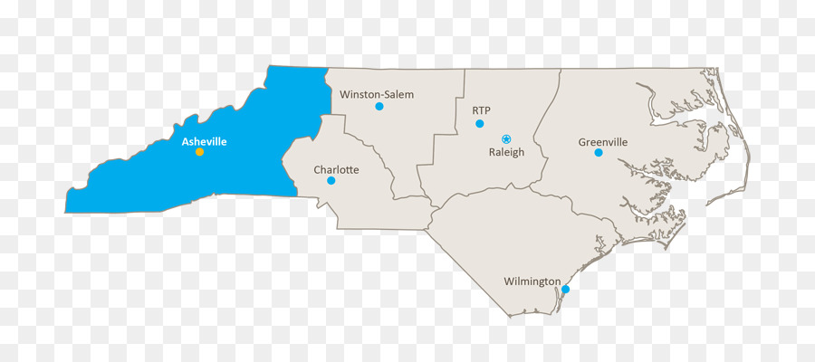 Carolina Del Norte Occidental，Mapa PNG