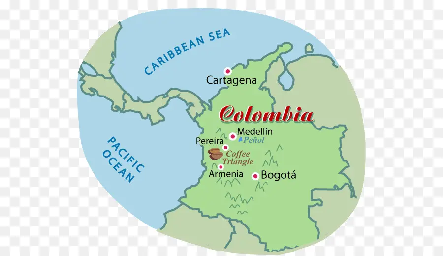 Mapa De Colombia，País PNG