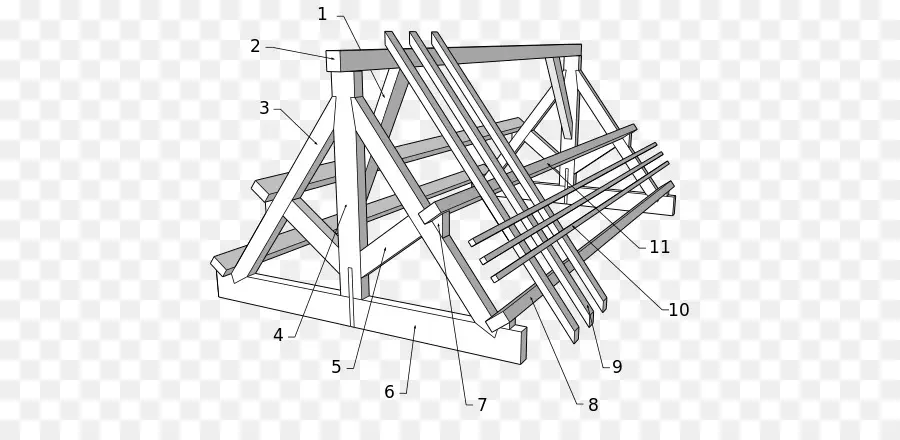 Techo，Armadura De Techo De Madera PNG