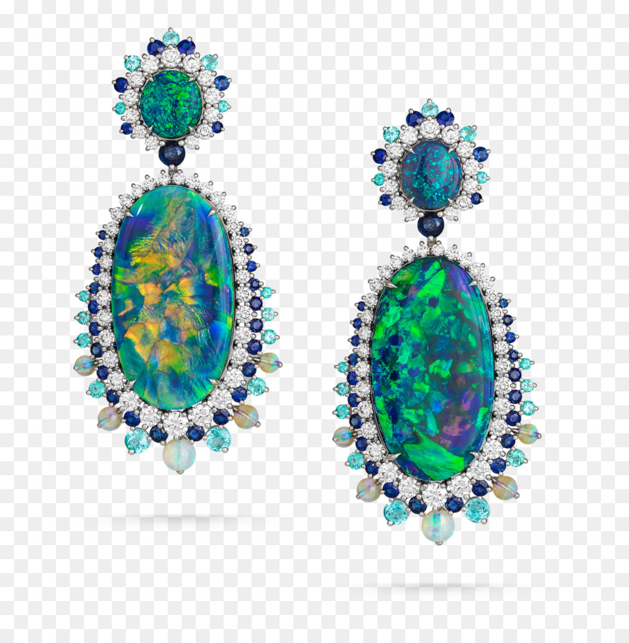 Pendientes Elegantes，Piedra Preciosa PNG