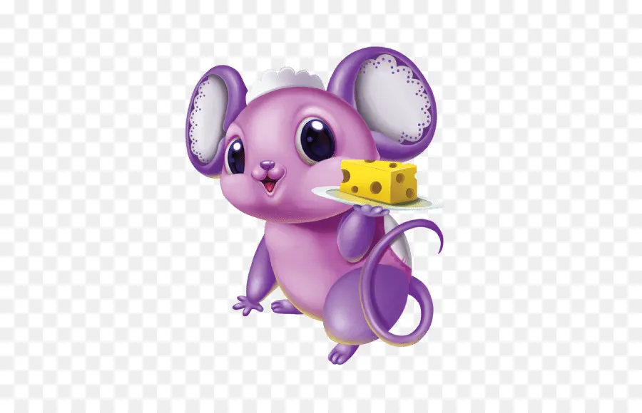 Ratón Morado Con Queso，Queso PNG