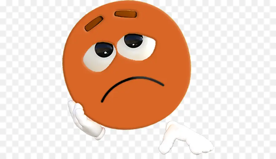 Emoji Naranja Triste，Rostro PNG