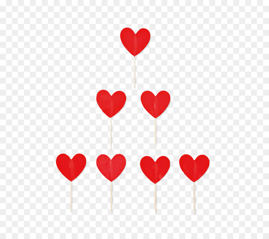 Piruletas En Forma De Corazón，Rojo PNG