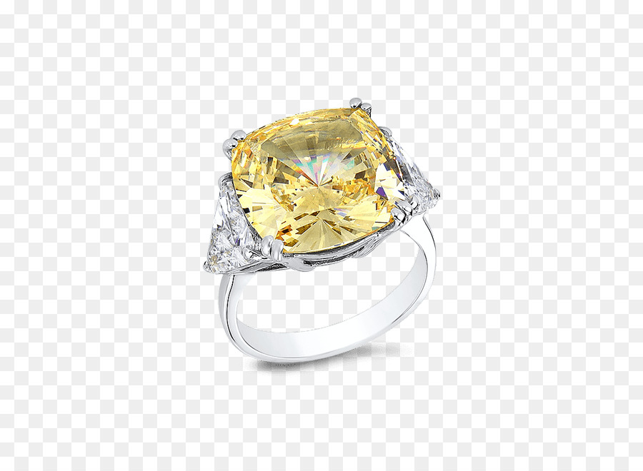 Anillo De Gema Amarilla，Diamante PNG