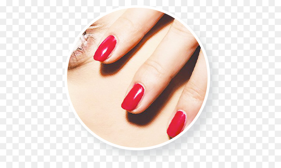 Uñas Rojas，Mano PNG