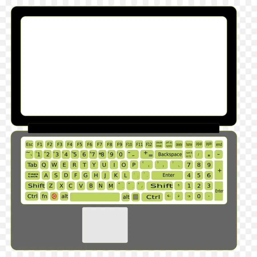 Computadora Portátil，Teclado PNG