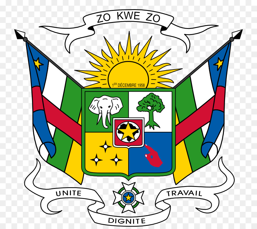 Centroafricana Imperio，Escudo De Armas De La República Centroafricana PNG