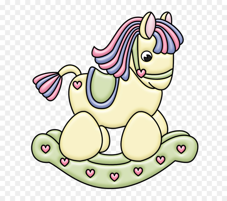 Caballo Mecedora，Colores Pasteles PNG