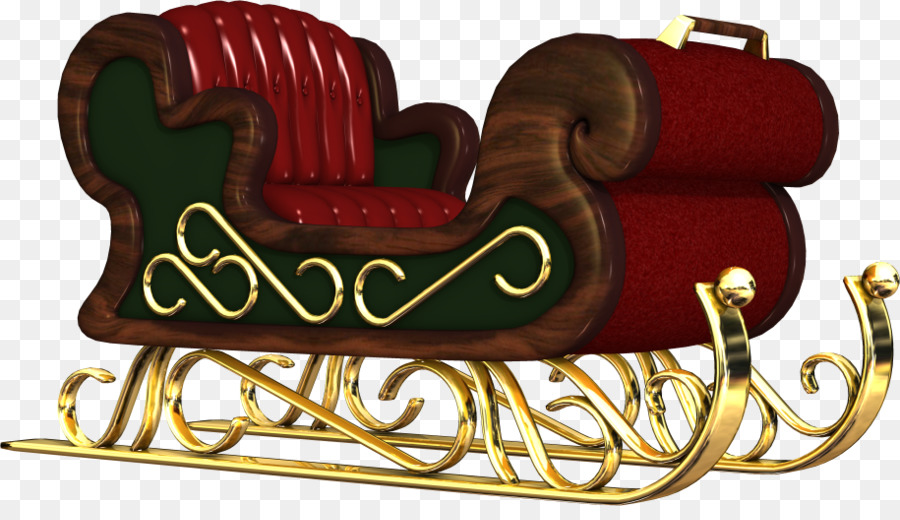 Santa Claus，Trineo PNG