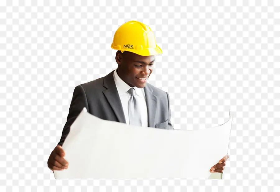 Ingeniero Con Plano，Casco PNG