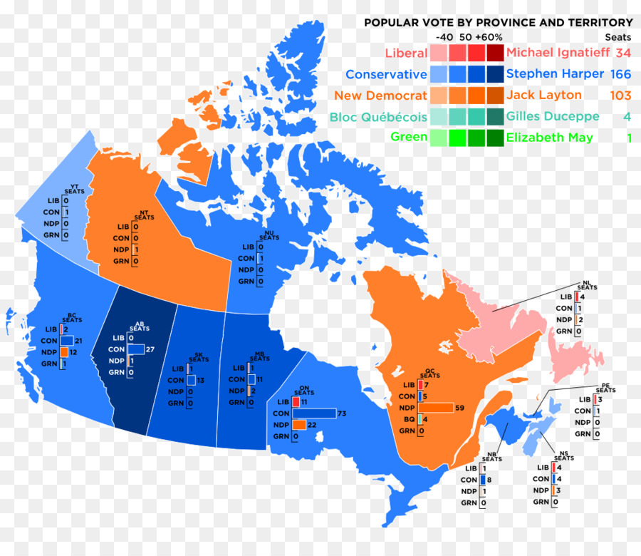 Canadá，Mapa PNG