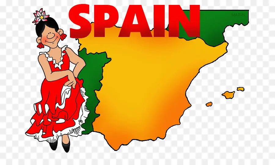 Mapa De España，Bailaora Flamenca PNG