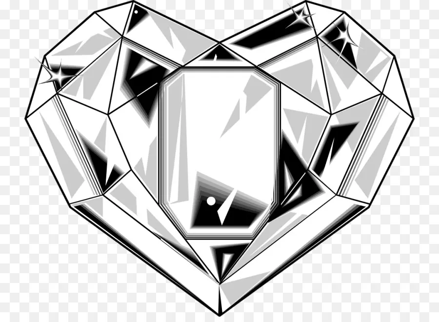 Corazón De Diamante，Joya PNG