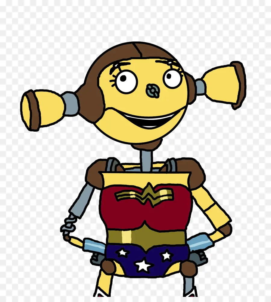 Robot Disfrazado De Mujer Maravilla，Superhéroe PNG