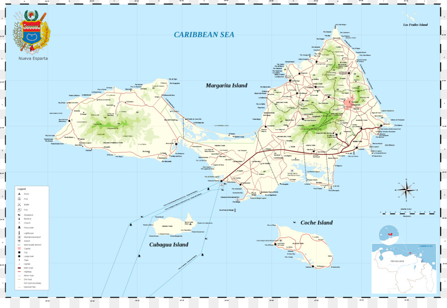 La Isla De Margarita，Coche Island PNG