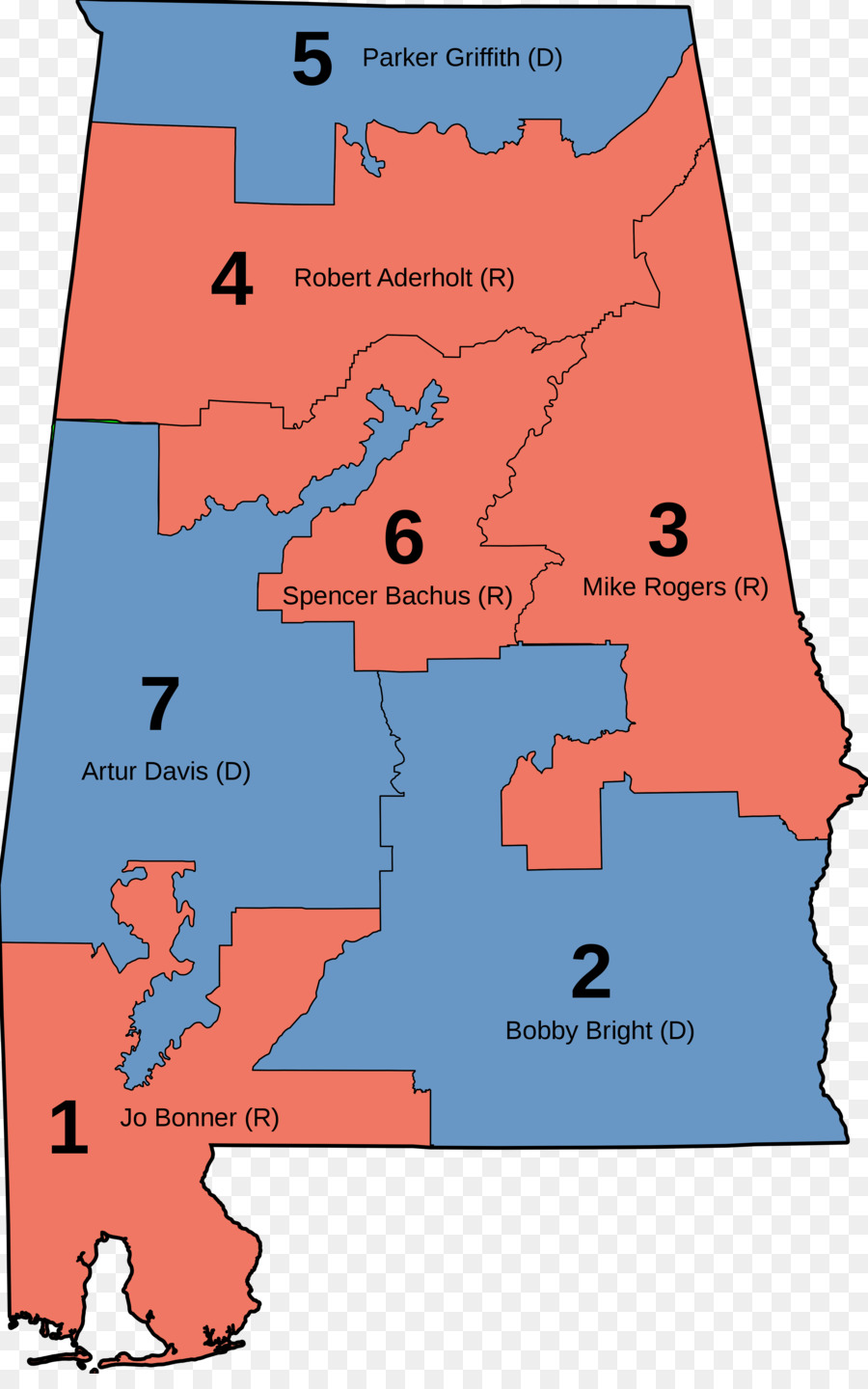 La Cámara De Representantes De Alabama，Distrito Del Congreso De Los PNG