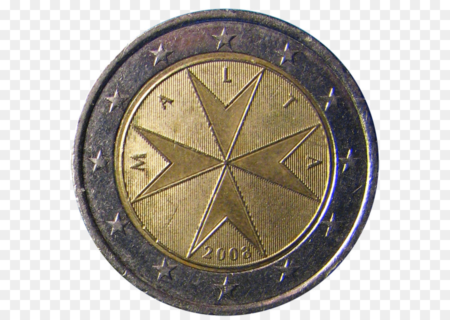 2 Monedas De Euro，Euro PNG