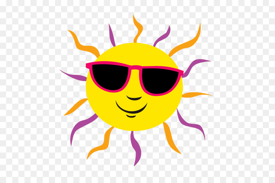 Sol Con Gafas De Sol，Verano PNG