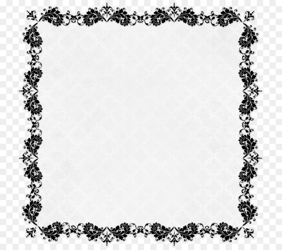 Marco Floral Negro，Decorativo PNG