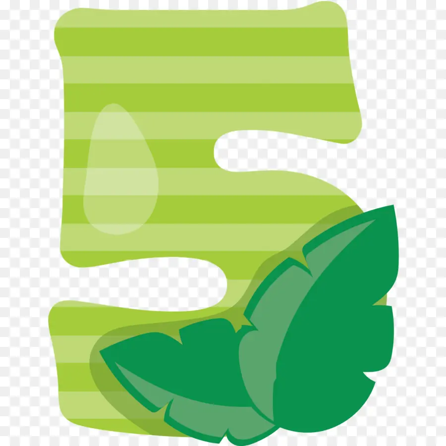 Número Verde 5，Número PNG