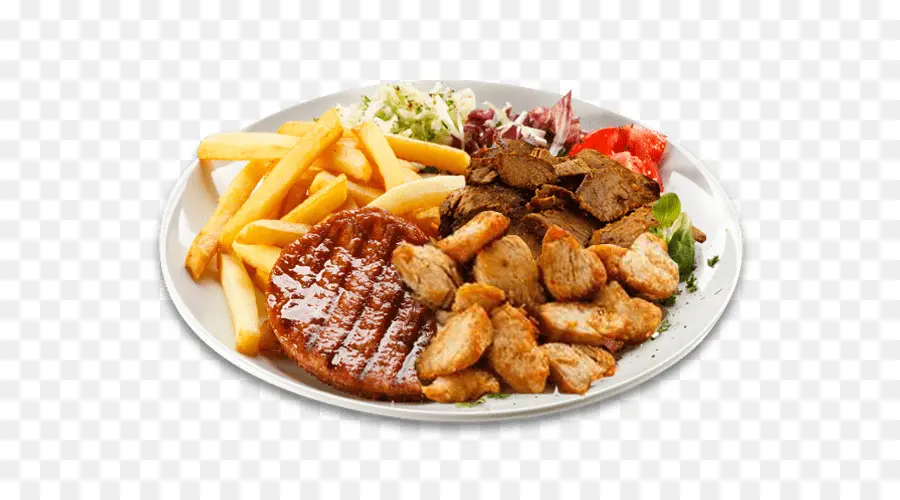 Plato De Comida，Papas Fritas PNG