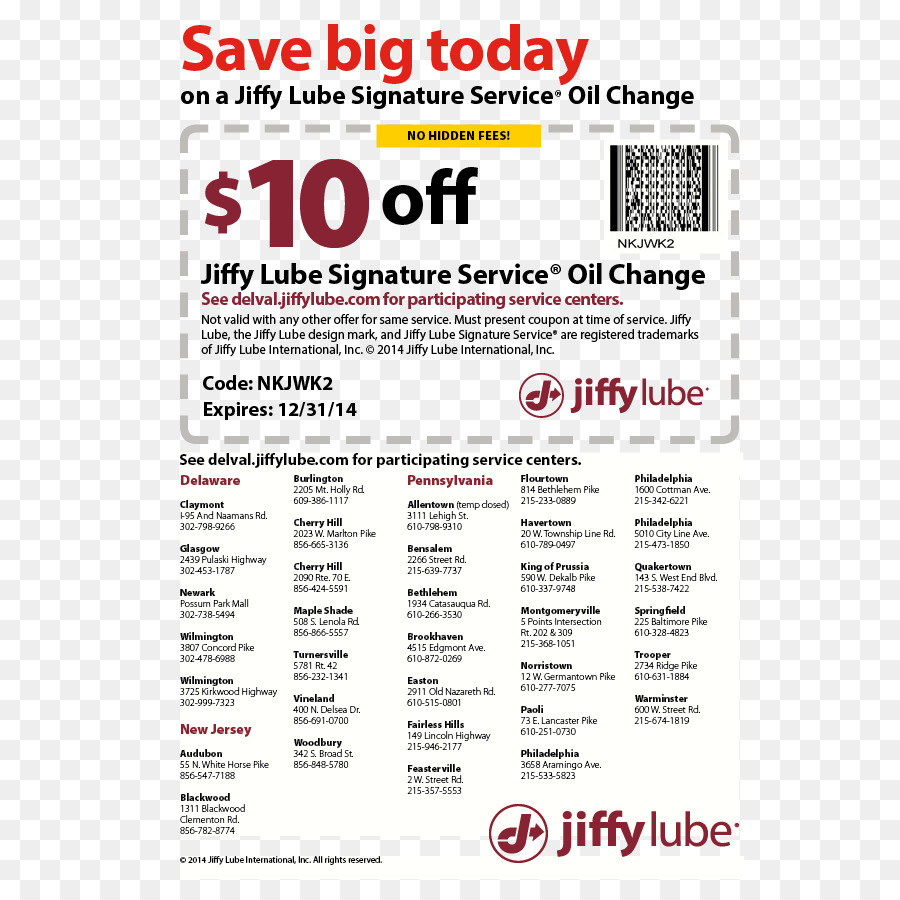 Jiffy Lube，Coche PNG