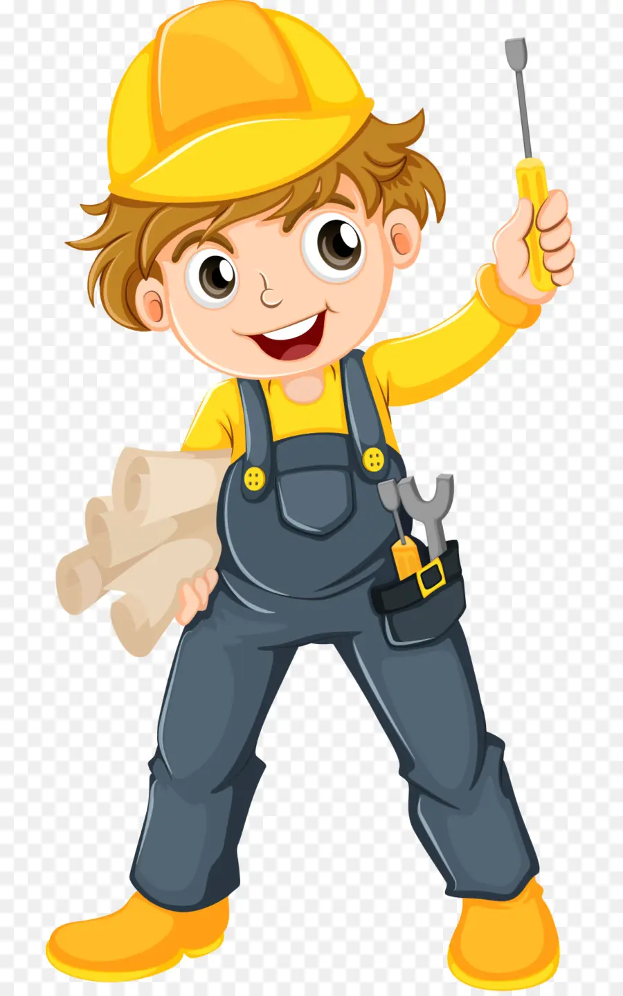 Trabajador De La Construcción De Dibujos Animados，Constructor PNG