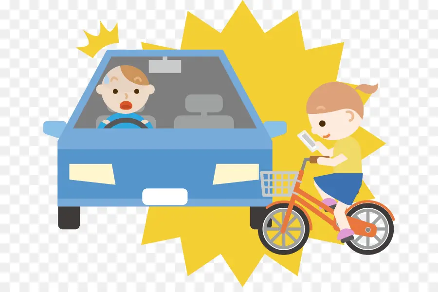 Accidente De Coche Y Bicicleta，Auto PNG