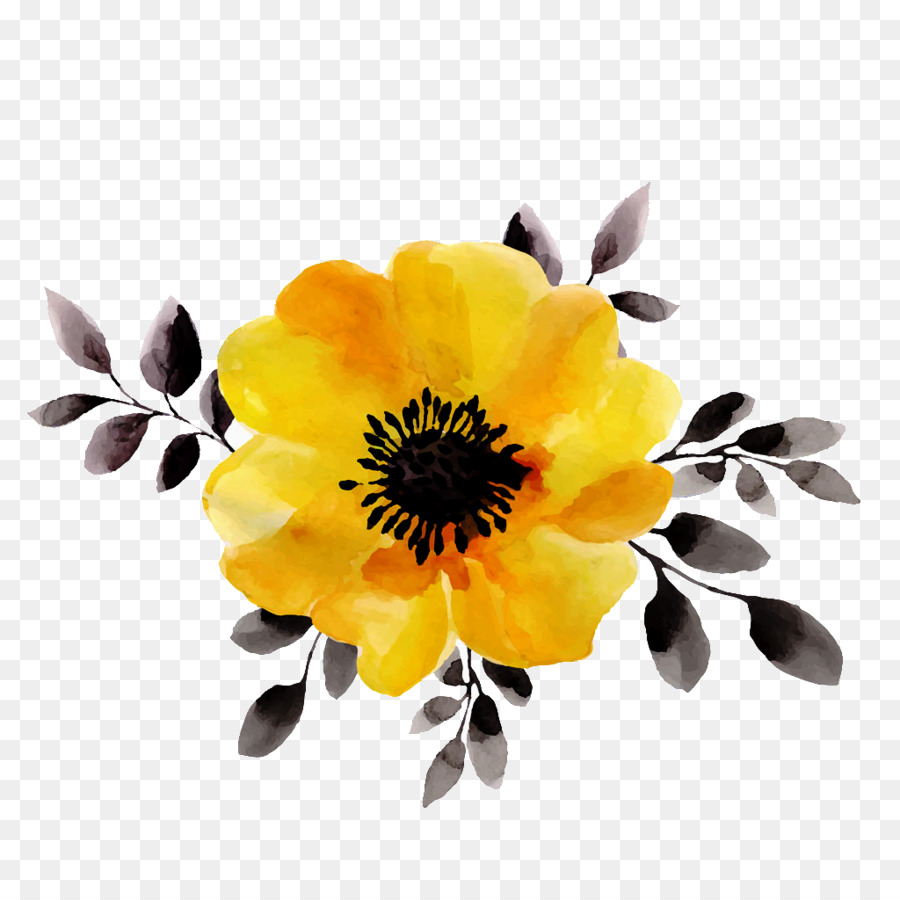 Flor Amarilla，Flor PNG