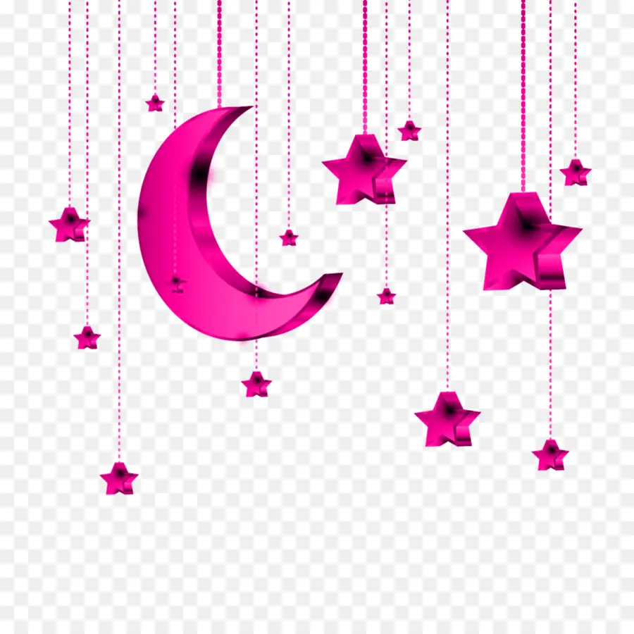 Luna Y Estrellas，Colgante PNG