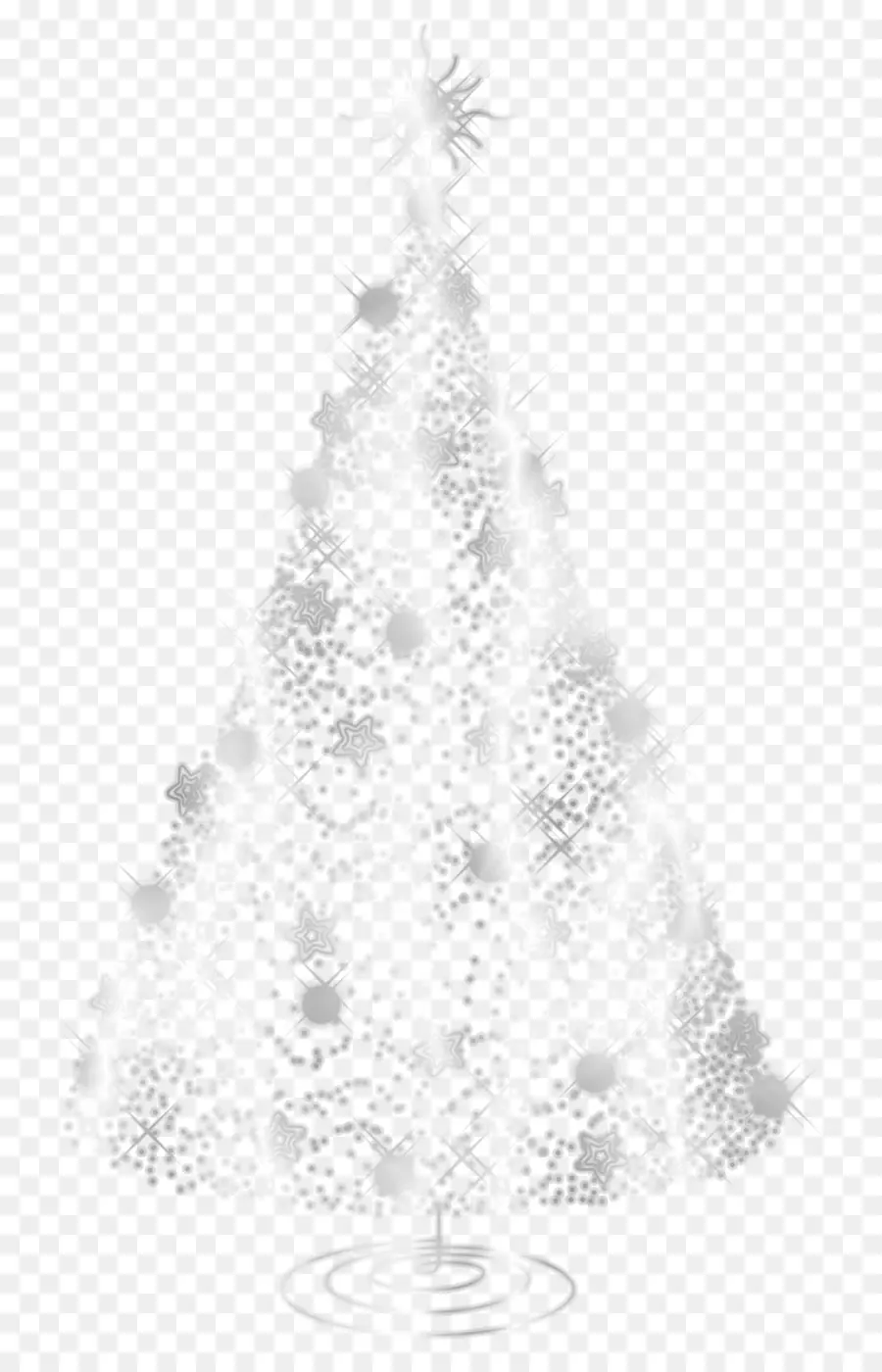 árbol De Navidad Blanco，Día Festivo PNG