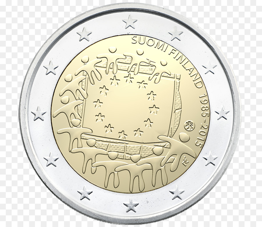 2 Monedas De Euro，Las Monedas De Euro PNG