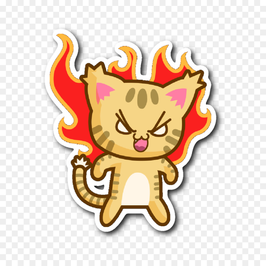 Gato Enojado，Fuego PNG