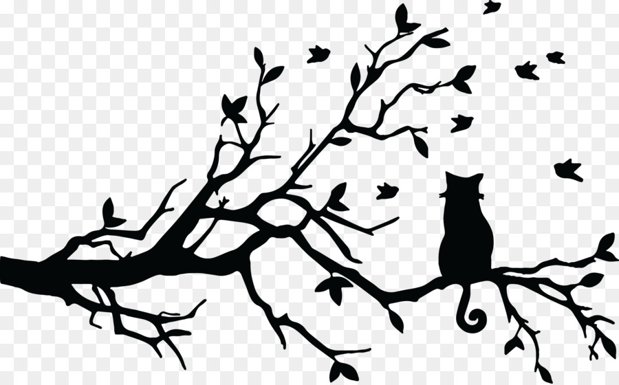 Gato En Rama，Árbol PNG