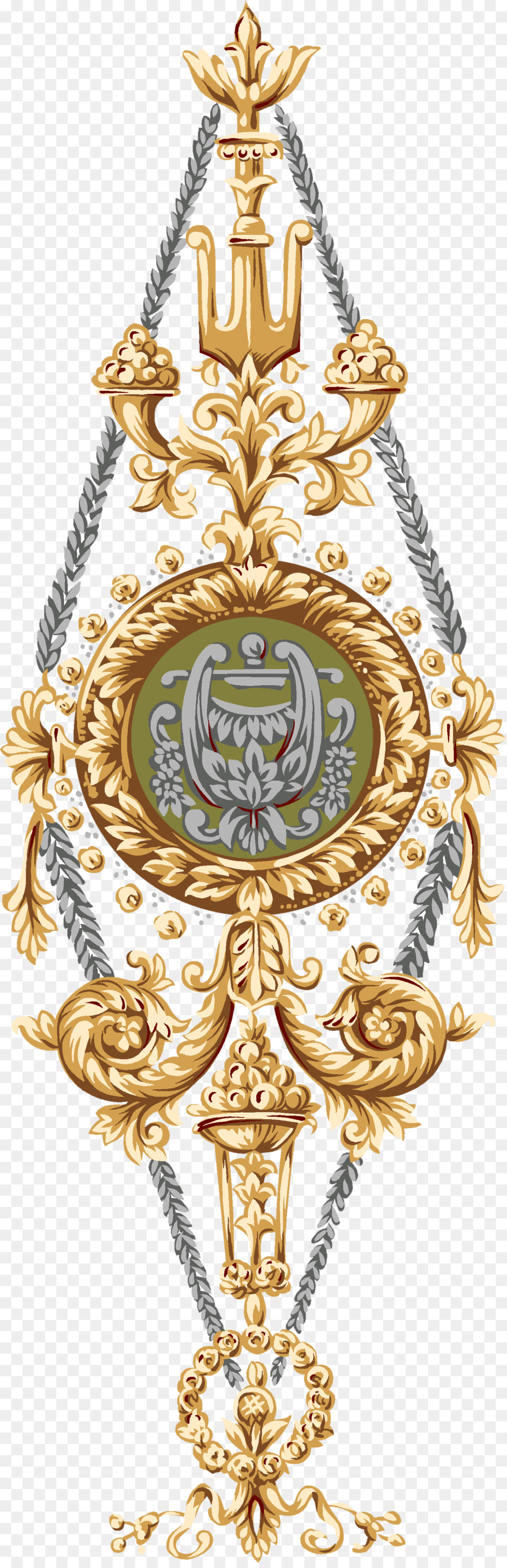 Decoración Adornada，Oro PNG