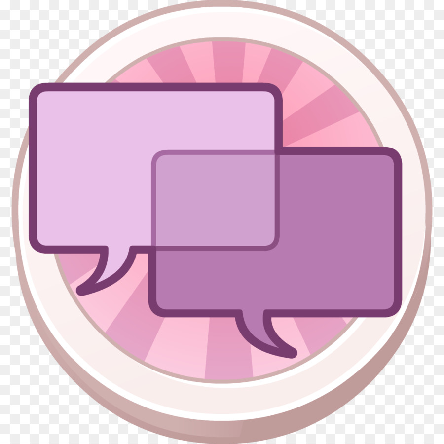 Icono De Chat Rosa，Charlar PNG