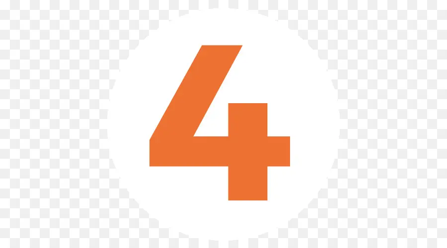 Naranja Numero 4，Dígito PNG