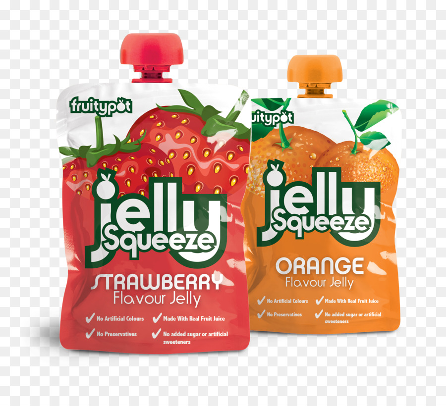 Jugo，Jellysqueeze Fresa 95 G Pack De 16 PNG