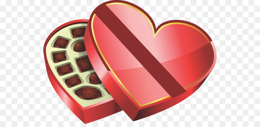 Caja De Bombones En Forma De Corazón，Dulce PNG