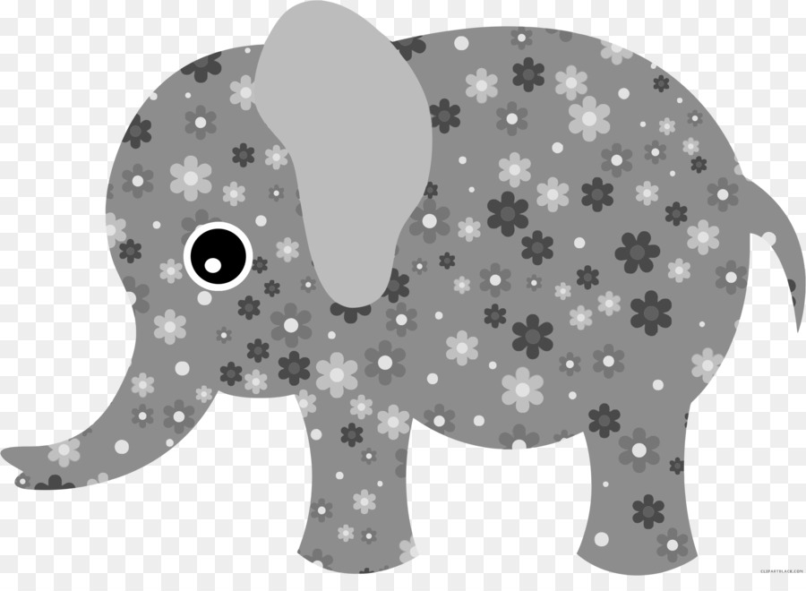 Diseño Floral，Elefante PNG