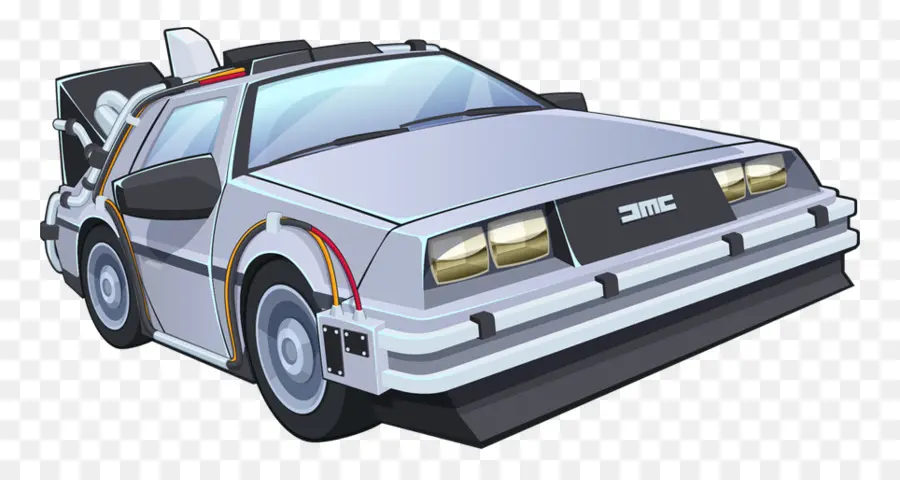 Coche Delorean，Maquina Del Tiempo PNG